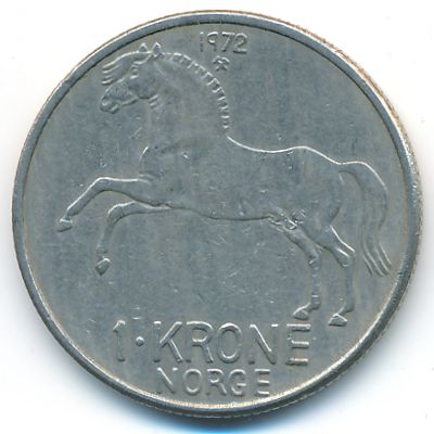 Норвегия, 1 крона (1972 г.)