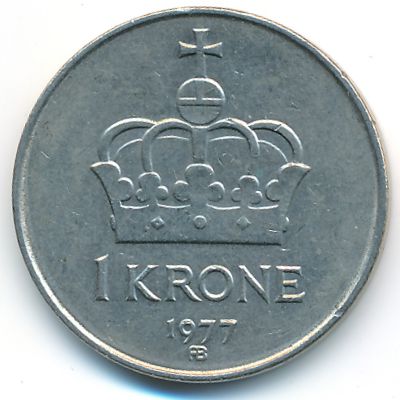 Норвегия, 1 крона (1977 г.)