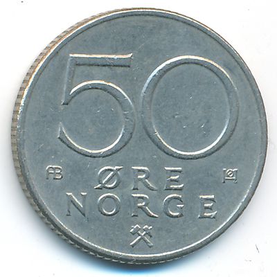 Норвегия, 50 эре (1976 г.)