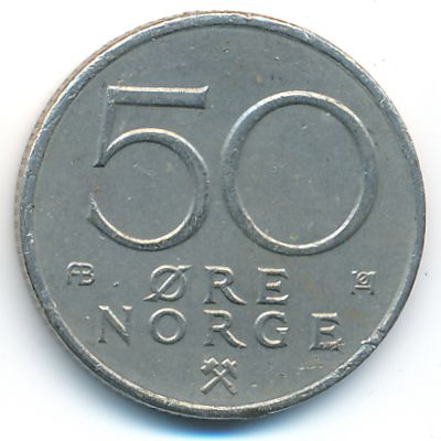 Норвегия, 50 эре (1977 г.)