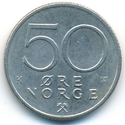 Норвегия, 50 эре (1983 г.)