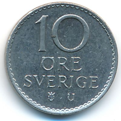 Sweden, 10 ore, 1964