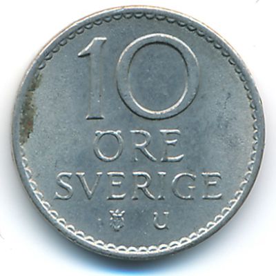 Sweden, 10 ore, 1965
