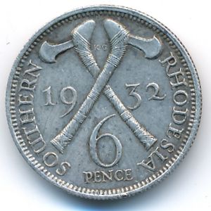 Южная Родезия, 6 пенсов (1932 г.)