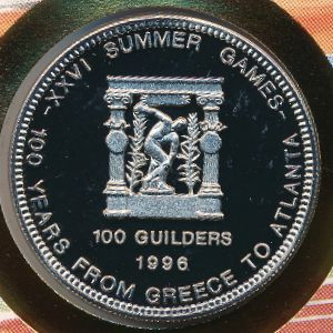 Suriname, 100 guilder, 1996