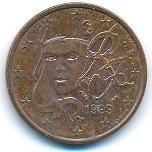 Франция, 5 евроцентов (1999 г.)