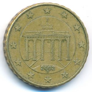 Германия, 10 евроцентов (2002 г.)