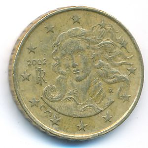 Италия, 10 евроцентов (2002 г.)