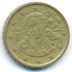 Italy, 10 euro cent, 2002