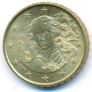 Италия, 10 евроцентов (2006 г.)