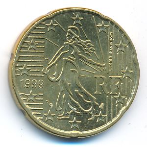 Франция, 20 евроцентов (1999 г.)
