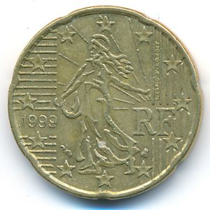 Франция, 20 евроцентов (1999 г.)