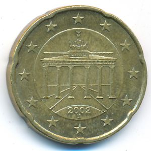 Германия, 20 евроцентов (2002 г.)