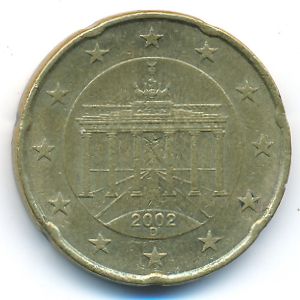 Германия, 20 евроцентов (2002 г.)
