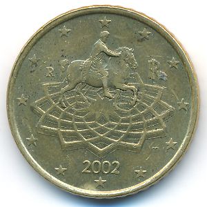 Italy, 50 euro cent, 2002