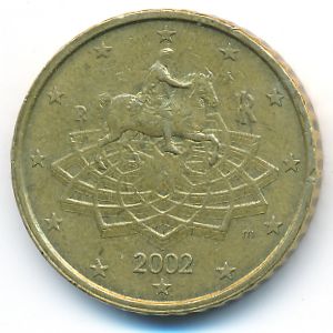 Italy, 50 euro cent, 2002