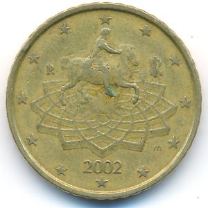 Italy, 50 euro cent, 2002