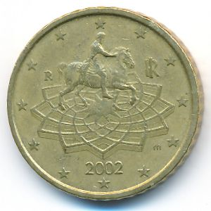 Italy, 50 euro cent, 2002