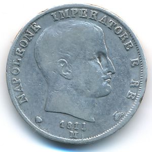 Италия, 1 лира (1811 г.)