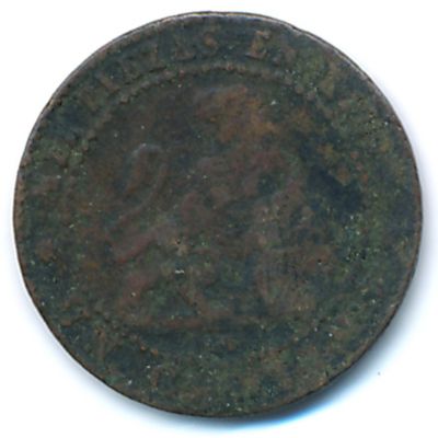 Spain, 1 centimo, 1870