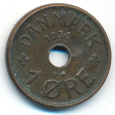Дания, 1 эре (1934 г.)
