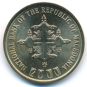 Macedonia, 1 denar, 2000