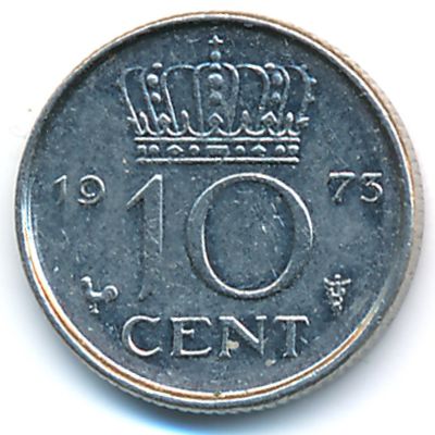 Нидерланды, 10 центов (1973 г.)