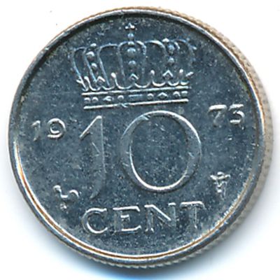 Нидерланды, 10 центов (1973 г.)