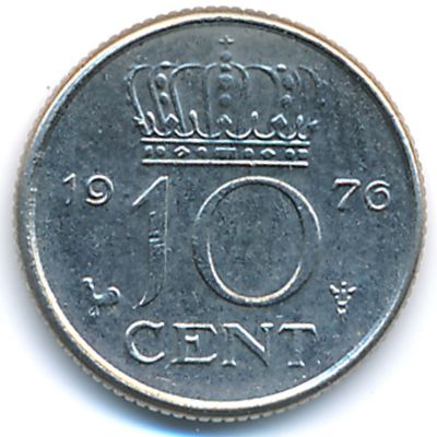 Нидерланды, 10 центов (1976 г.)