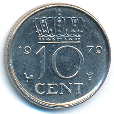 Netherlands, 10 cents, 1979