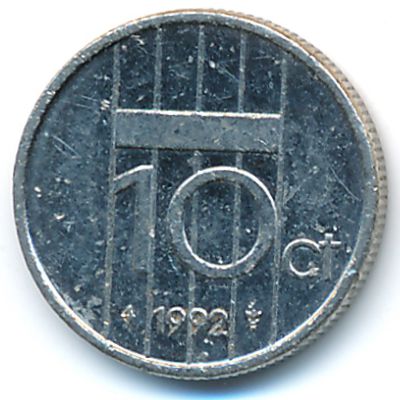 Netherlands, 10 cents, 1992