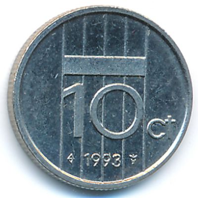 Нидерланды, 10 центов (1993 г.)