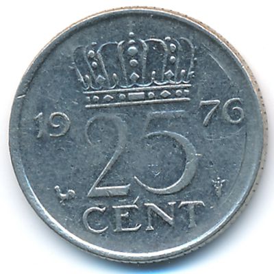 Нидерланды, 25 центов (1976 г.)