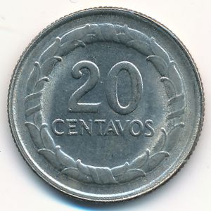 Колумбия, 20 сентаво (1969 г.)