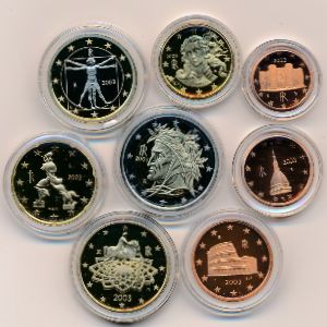 Италия, Набор монет (2003 г.)