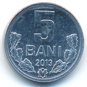 Moldova, 5 bani, 2013