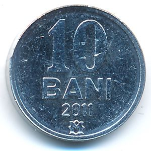 Moldova, 10 bani, 2011