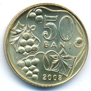 Moldova, 50 bani, 2008