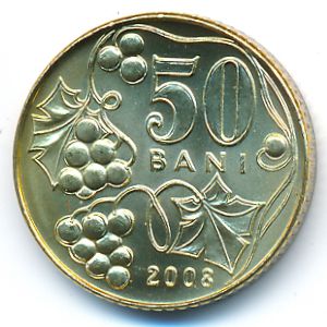Moldova, 50 bani, 2008