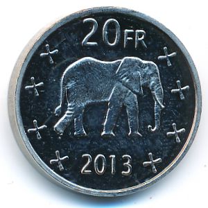 Katanga., 20 francs, 2013