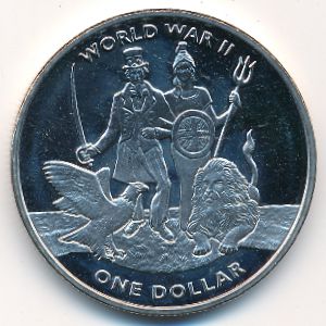 Виргинские острова, 1 доллар (2019 г.)