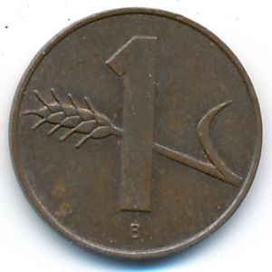 Switzerland, 1 rappen, 1962
