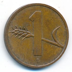 Швейцария, 1 раппен (1995 г.)