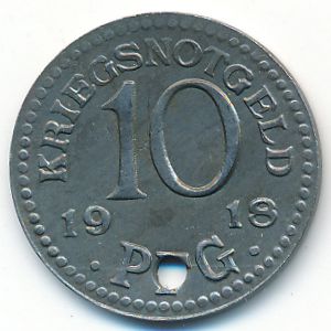 Рудольштадт., 10 пфеннигов (1918 г.)