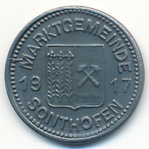 Зонтхофен., 10 пфеннигов (1917 г.)