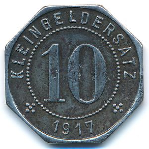 Tubingen, 10 пфеннигов, 1917