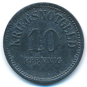 Узинген., 10 пфеннигов (1917 г.)