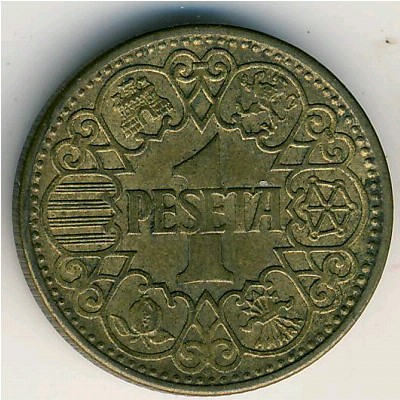 Spain, 1 peseta, 1944