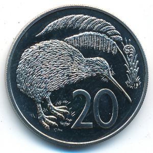 Новая Зеландия, 20 центов (1968 г.)