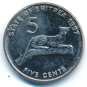 Eritrea, 5 cents, 1997